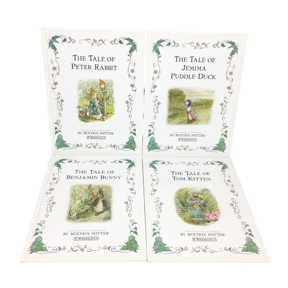 Beatrix Potter Peter Rabbit Classic Children's Tales 4 Hardcover Book Bundle